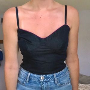 dark denim tank top
